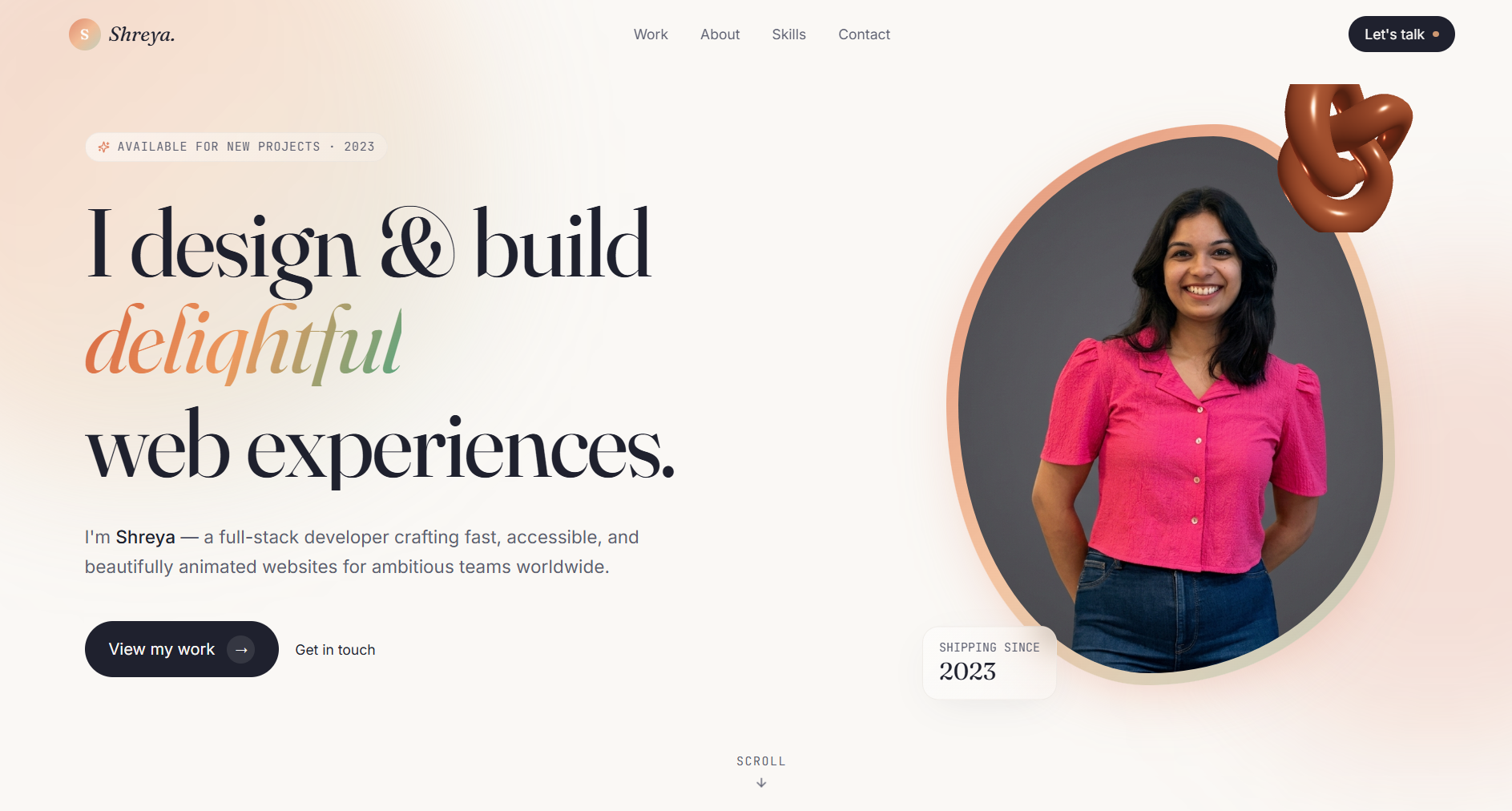 Personal Portfolio - Shreya